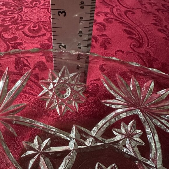 Vintage ANCHOR HOCKING Early American Prescut EAPC Glass Oval Dish Starbust - Picture 4 of 4